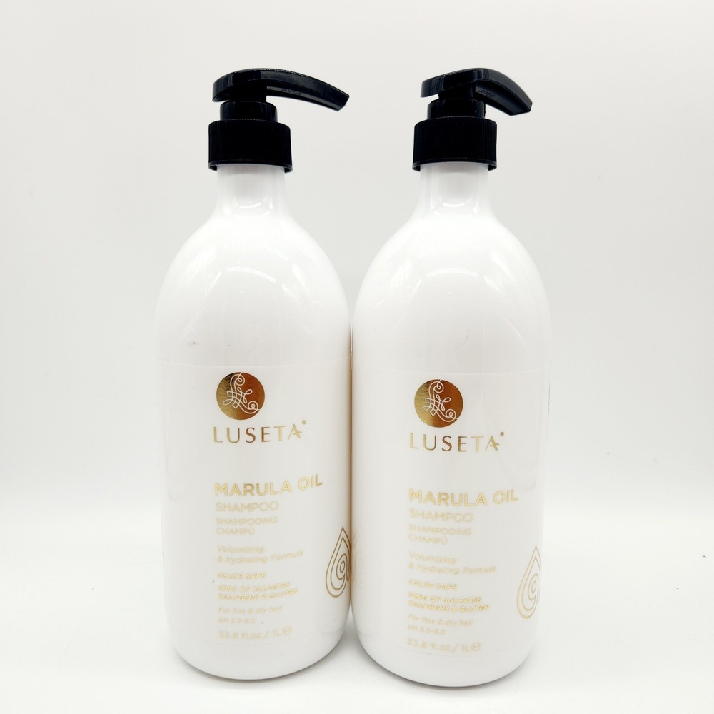 2-Pack Luseta Marula Oil Shampoo Volumizing Sulfate Free Dry Fine Hair Clean Car